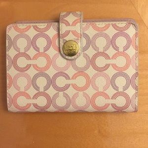 Coach purple and pink “C” wallet